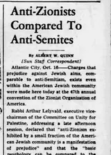 Anti-Zionists Compared To Anti-Semites &mdash; The Baltimore Sun