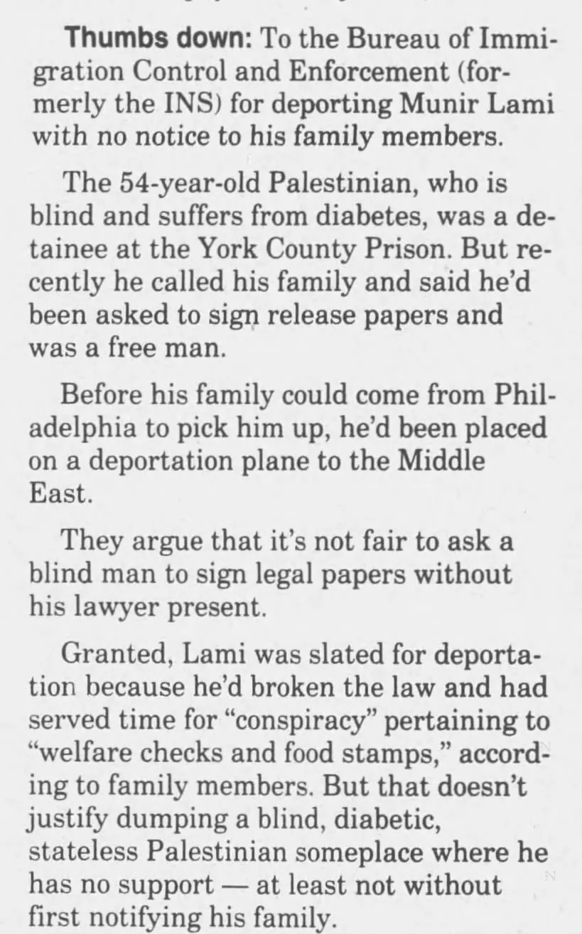 Thumbs down — The York Dispatch, 25 August 2003
