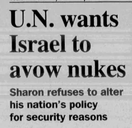 U.N. wants Israel to avow nukes — Waco Tribune-Herald, 7 July 2004
