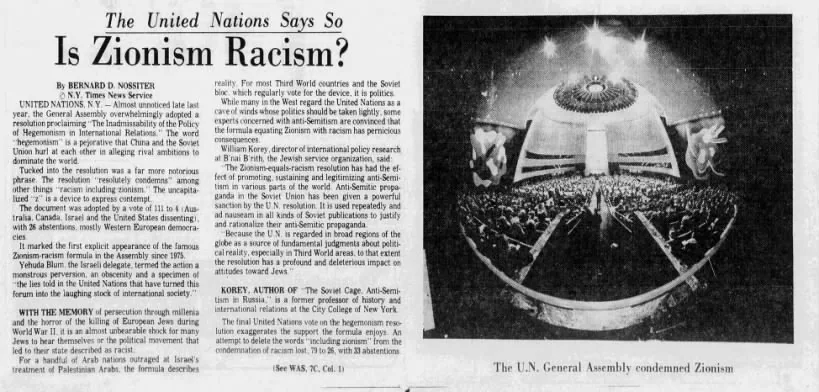 Is Zionism Racism? — The Wichita Eagle, 27 January 1980